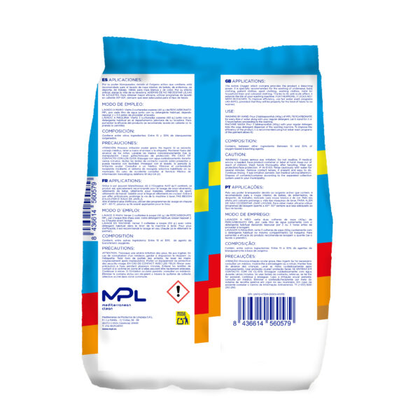 Percabonato Sódico Blanqueador XXL 1250gr MPL - Imagen 2